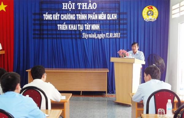 Hội thảo tổng kết chương trình phần mềm QLKH triển khai tại Tây Ninh