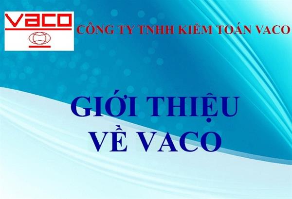 Giới thiệu của Công ty TNHH Kiểm toán VACO